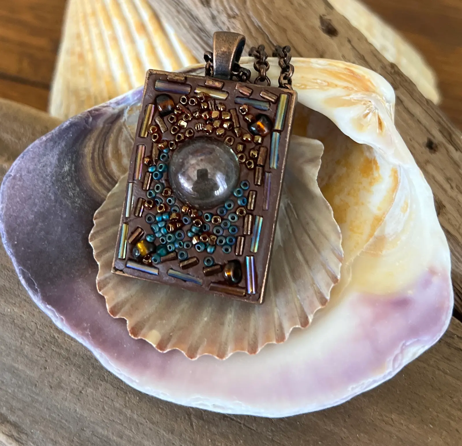 Epoxy Clay Mosaic Pendant